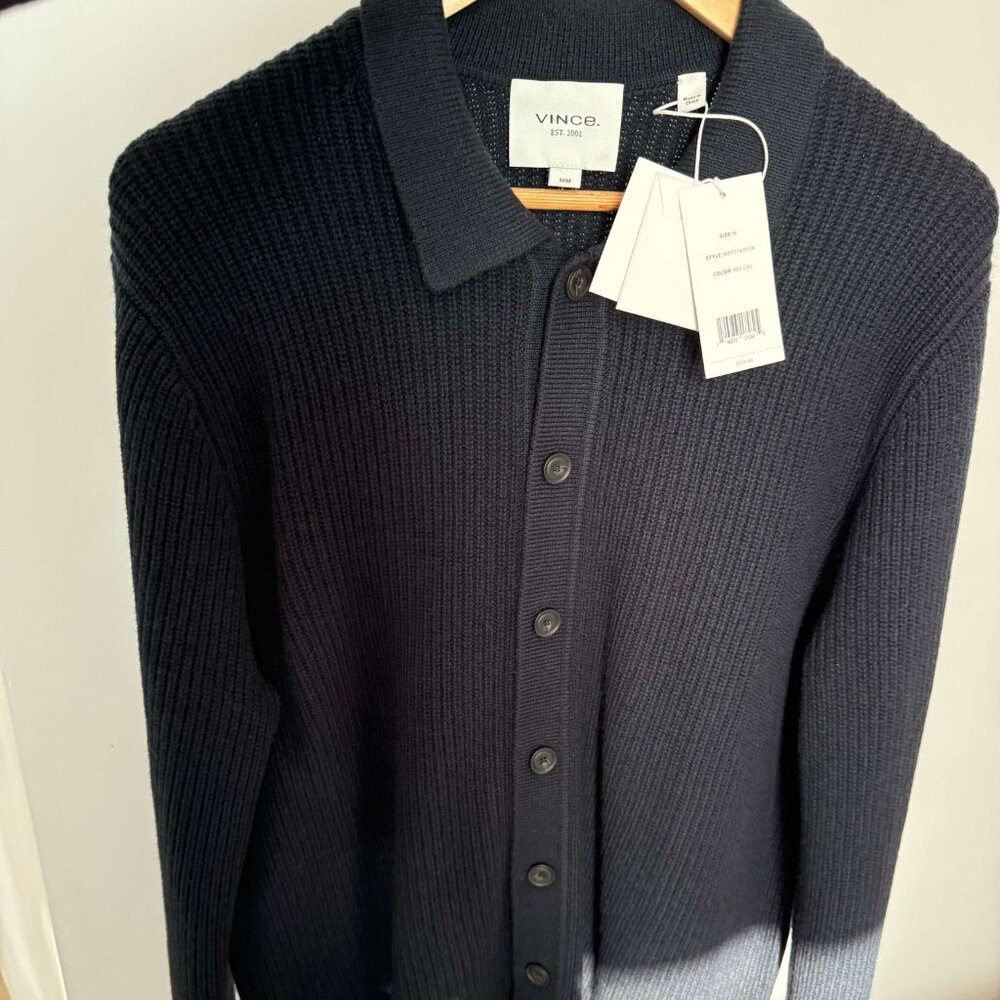 Vince Men's Black Cardigan - Medium - 60% OFF (MSRP $595) - New with Tags